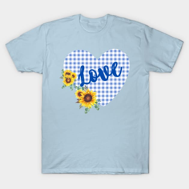 I stand with Ukrainian, sunflowers and heart, peace not war. T-Shirt by WhaleSharkShop